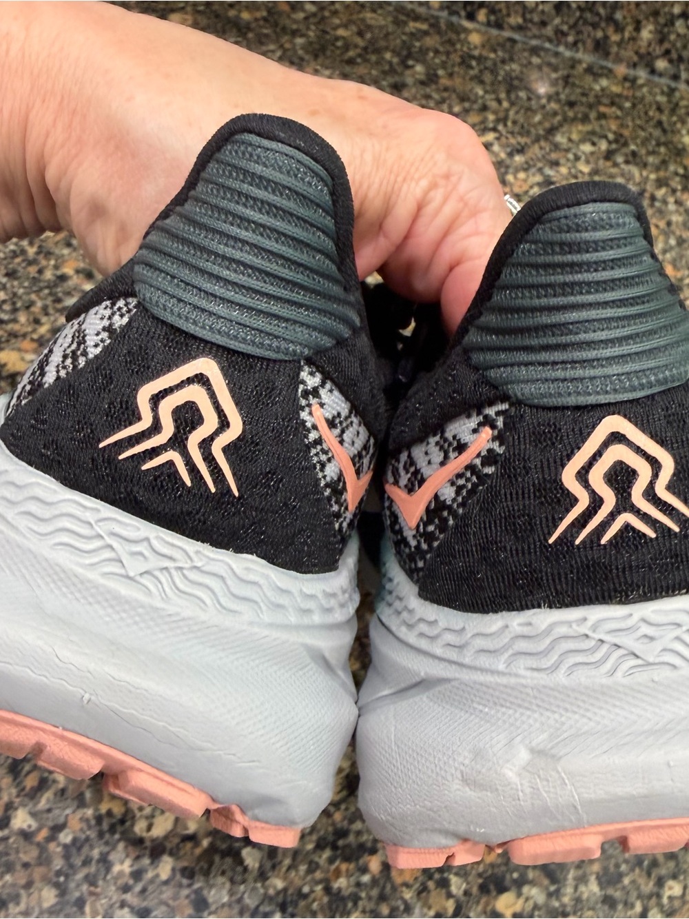 Hoka White, Black & gray challenger atr Lace-Up Running Shoes ladies 8 - Picture 4 of 11